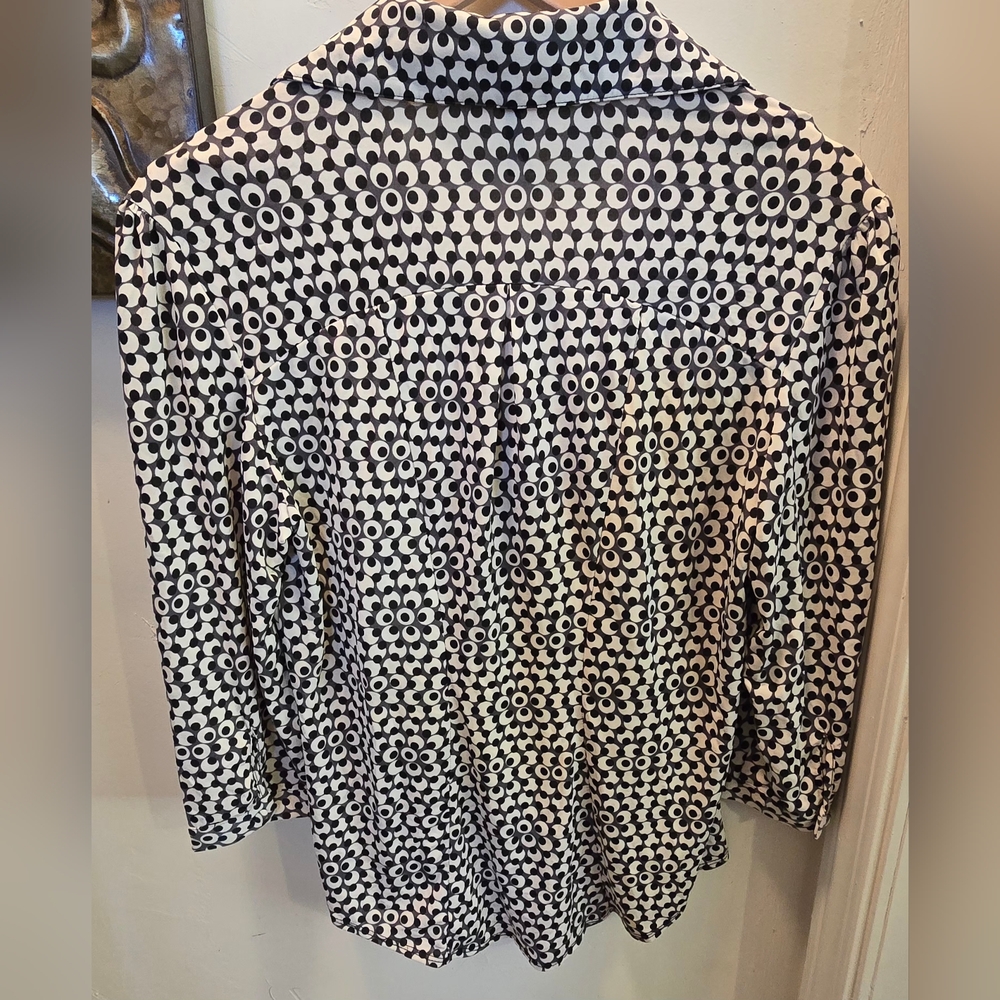 Lapis Black Cream Button Down Shirt Large - Picture 2 of 5
